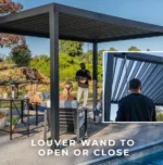 Backyard Discovery Sarasota Galvanized Steel Louvered Pergola - Image 4