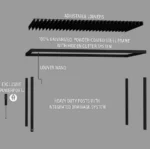 Backyard Discovery Sarasota Galvanized Steel Louvered Pergola - Image 8