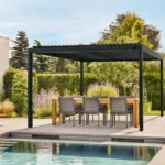 Backyard Discovery Sarasota 16’x10′ Galvanized Steel Louvered Pergola - Image 2