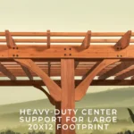 Beaumont 20 ft. x 12 ft. Light Brown Traditional Outdoor All Cedar Wood Patio Pergola Shade Structure with Electric - Image 4