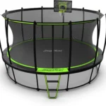 JumpFlex HERO 15 Backyard Outdoor Trampoline for Kids with Net & Ladder