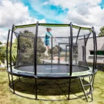 JumpFlex HERO 14 Backyard Outdoor Trampoline for Kids with Net & Ladder - Image 3