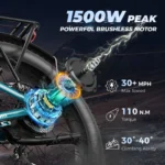LEONX Aipas M2 Electric Mountain Bike – 1500W, 30MPH, 26″ Fat Tires - Image 3