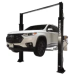 Asymmetric 2 Post Car Lift Clear Floor 9,000 lbs. Capacity Heavy Duty in Black - Image 6