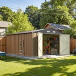 Patiowell 10 ft. W x 12 ft. D Size Upgrade Metal Storage Shed (119 sq. ft.) - Image 2