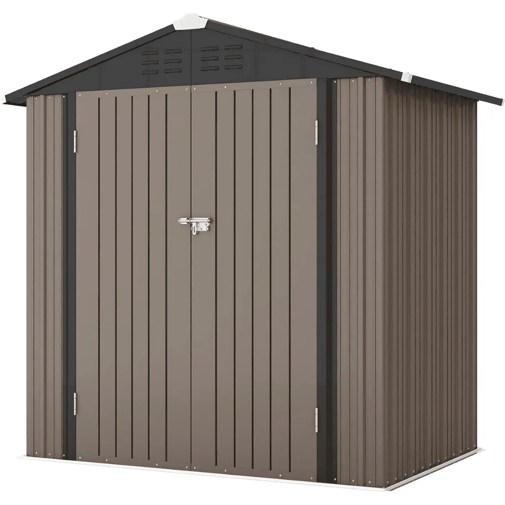 lid-product-228-image-1 Patiowell 10 ft. W x 12 ft. D Size Upgrade Metal Storage Shed (119 sq. ft.) - Image 1