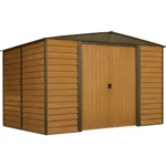 Arrow 10 ft. x 8 ft. Woodridge Shed – Durable Metal Storage with Woodgrain Finish
