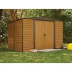 Arrow 10 ft. x 8 ft. Woodridge Shed – Durable Metal Storage with Woodgrain Finish - Image 4