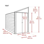 Arrow 4 ft. x 7 ft. Yardsaver Galvanized Steel Storage Shed - Image 7