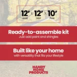 Astoria 12 ft. x 12 ft. Outdoor Wood Storage Shed - Image 8