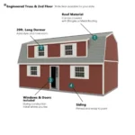 Best Barns Camp Reynolds 16-ft x 32-ft Gambrel Style Wood Outdoor Storage Shed - Image 3