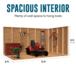 Heartland Coronado 12-ft x 8-ft Gable Style Wood Outdoor Storage Shed with Windows and Doors - Image 2