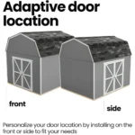 Hudson 12 ft. W x 16 ft. D Wood Storage Shed - Image 2