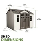 Lifetime 10 Ft. x 8 Ft. High-Density Polyethylene (Plastic) Outdoor Storage Shed with Steel-Reinforced Construction - Image 2
