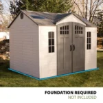 Lifetime 10′ x 8′ Outdoor Storage Shed, Gray - Image 3