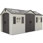 Lifetime 15 Ft. x 8 Ft. High-Density Polyethylene (Plastic) Outdoor Storage Shed with Steel-Reinforced Construction