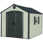 Lifetime 8′ x 10′ Outdoor Plastic Shed W/ Floor and Windows (60238)