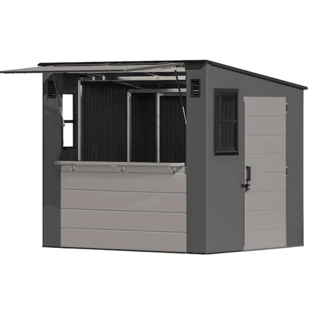 lid-product-273-image-1 Suncast Cabana Entertainment Shed 8 ft. x 7 ft. Resin Storage Shed (Floor Included) - Image 1
