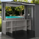 Suncast Cabana Entertainment Shed 8 ft. x 7 ft. Resin Storage Shed (Floor Included) - Image 3