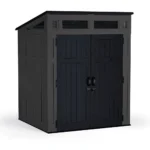 Suncast Modernist 6 ft. x 5 ft. Resin Vertical Pent Storage Shed with Floor Kit