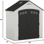 Suncast Vista 7 ft. x 4 ft. Resin Standard Modern Storage Shed with Floor Kit - Image 7