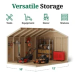 Value Workshop Outdoor Wood Storage Shed - Image 2
