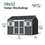 Value Workshop Outdoor Wood Storage Shed - Image 3