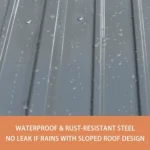 Veikous 8 ft. x 12 ft. Outdoor Storage Shed with Lockable Door and Vents - Image 6