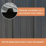 Veikous 8 ft. x 12 ft. Outdoor Storage Shed with Lockable Door and Vents - Image 8