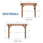 Backyard Discovery 12′ x 10′ Cedar Pergola - Image 3