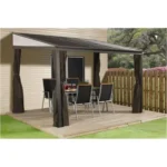 Sojag 500-9165470 10 x 12 ft. Portland No. 53 Wall Gazebo Steel Roof - Image 3