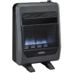 Bluegrass Living Natural Gas Vent Free Blue Flame Gas Space Heater With Blower and Base Feet – 20,000 BTU, T-Stat Control – Model# B20TNB-BB