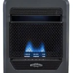 Bluegrass Living Propane Gas Vent Free Blue Flame Gas Space Heater With Base Feet – 10,000 BTU, T-Stat Control – Model# B10TPB-B