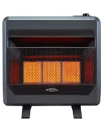 Bluegrass Living Propane Gas Vent Free Infrared Gas Space Heater With Blower and Base Feet – 28,000 BTU, T-Stat Control – Model# B28TPIR-BB
