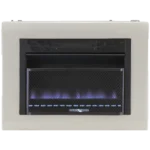 Cedar Ridge Reconditioned Hearth Dual Fuel Ventless Blue Flame Gas Space Heater With Blower – 20,000 BTU, T-Stat Control – Model# CH20TBU-R