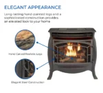 Duluth Forge Dual Fuel Ventless Gas Stove – 26,000 BTU, Remote Control, Matte Black Finish – Model# FDSR25 - Image 3