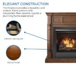 Duluth Forge Full Size Dual Fuel Ventless Gas Fireplace With Mantel – 32,000 BTU, Remote Control, Walnut Finish – Model# FDI32R-M-WN - Image 3