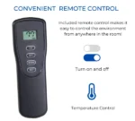 Duluth Forge Full Size Dual Fuel Ventless Gas Fireplace With Mantel – 32,000 BTU, Remote Control, Walnut Finish – Model# FDI32R-M-WN - Image 4