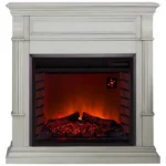 Duluth Forge Full Size Electric Fireplace – Remote Control, Antique White Finish – Model# EL1350-2-AW