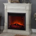 Duluth Forge Full Size Electric Fireplace – Remote Control, Antique White Finish – Model# EL1350-2-AW - Image 2