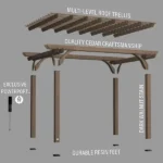 14×10 Somerville Pergola – Barnwood Stain - Image 11