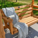 Backyard Discovery Callahan Cedar Wood Outdoor Pergola Swing Bench - Image 3