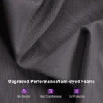 PURPLE LEAF 3-seat Outdoor Patio Porch Swing Adjustable Backrest, Cushions and Pillow Included - Image 3