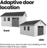 Handy Home Products Scarsdale 12×16 Do-it-Yourself Wooden Storage Shed with Floor - Image 3