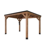 Backyard Discovery 12′ x 9.5′ Arcadia Slope Roof Cedar Gazebo with PowerPort