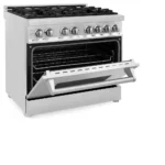 ZLINE 36 in. Professional Dual Fuel Range – Fingerprint Resistant Stainless Steel - Image 2