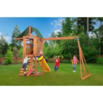 Creative Cedar Designs Cedar Cottage Wooden Swing Set - Image 2